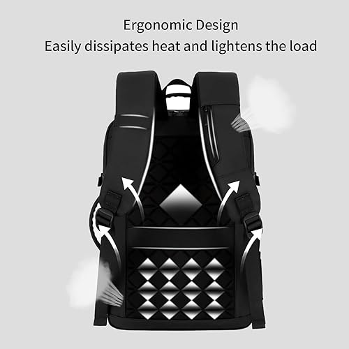 Miniatura 6 de Mochila impermeable para laptop, mochila antirrobo de viaje de negocios para bolsa de computadora de 15.6 pulgadas con puerto de carga USB para