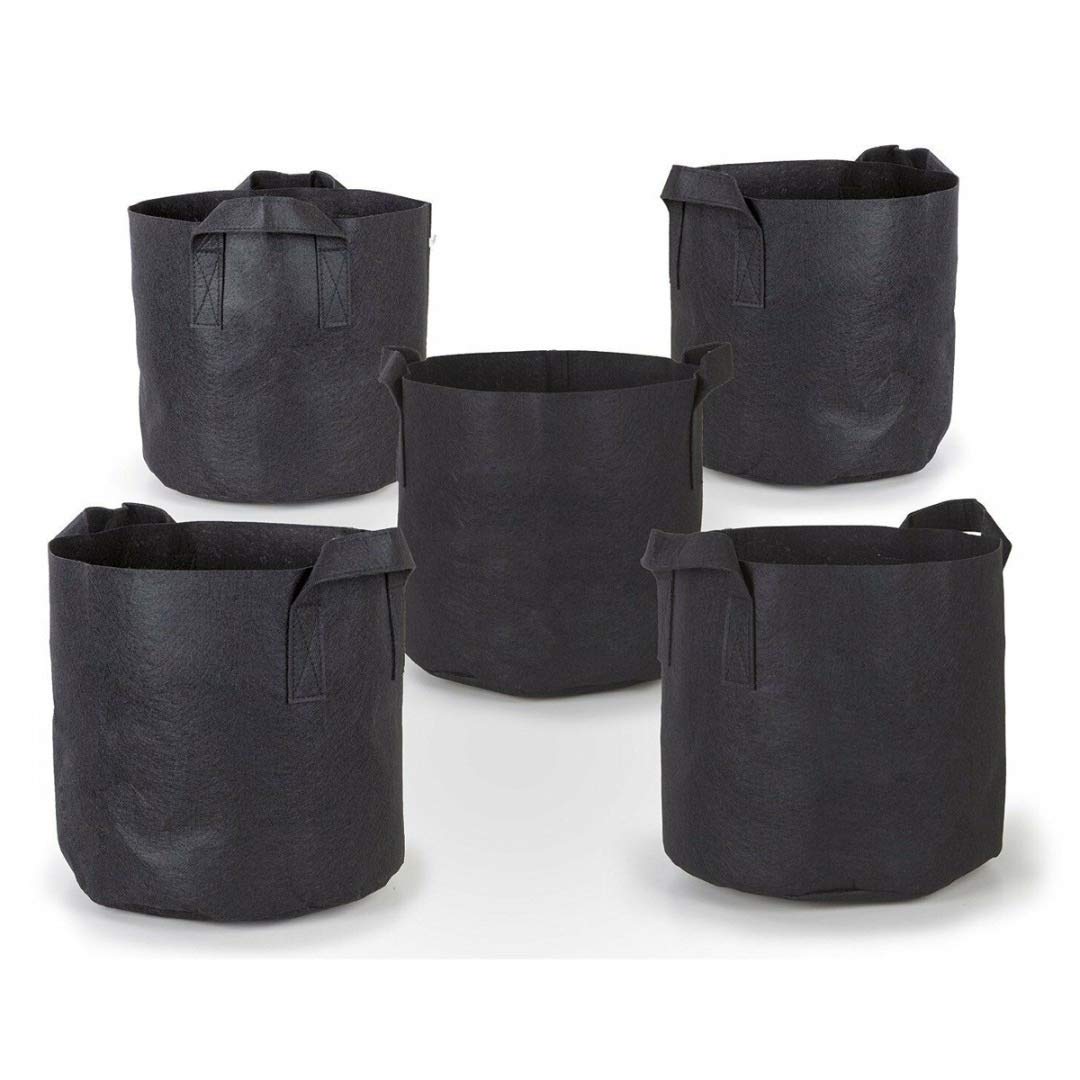 5 Paquetes de Bolsas de Cultivo de Planta 3/5/7/10 Galón Bolsas de Cultivo de jardín Flor de hortalizas de macetas de macetas (Color : 10 Gallon)