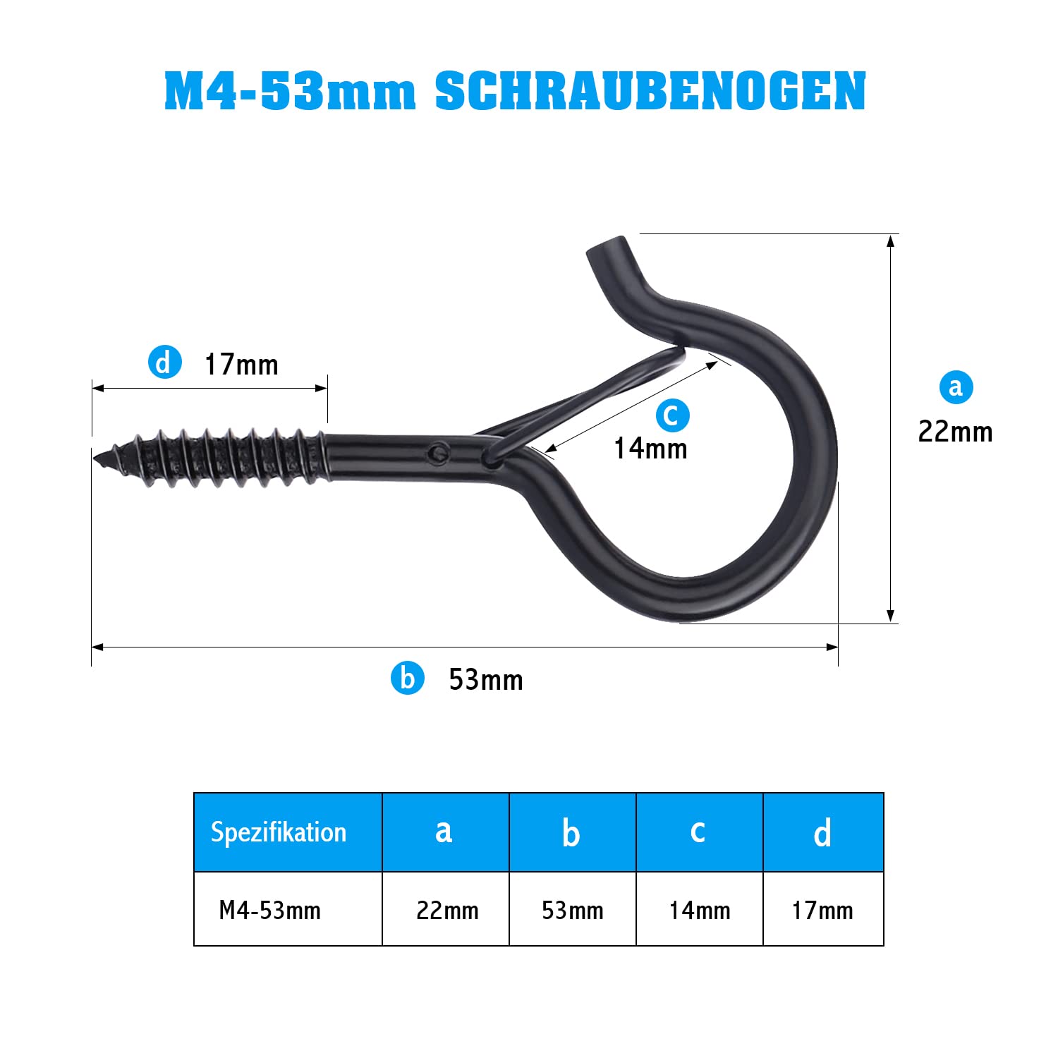 10 Schraubhaken Mit Sicherheitsschnalle - Schwerlast Haken Für Decke & Wand