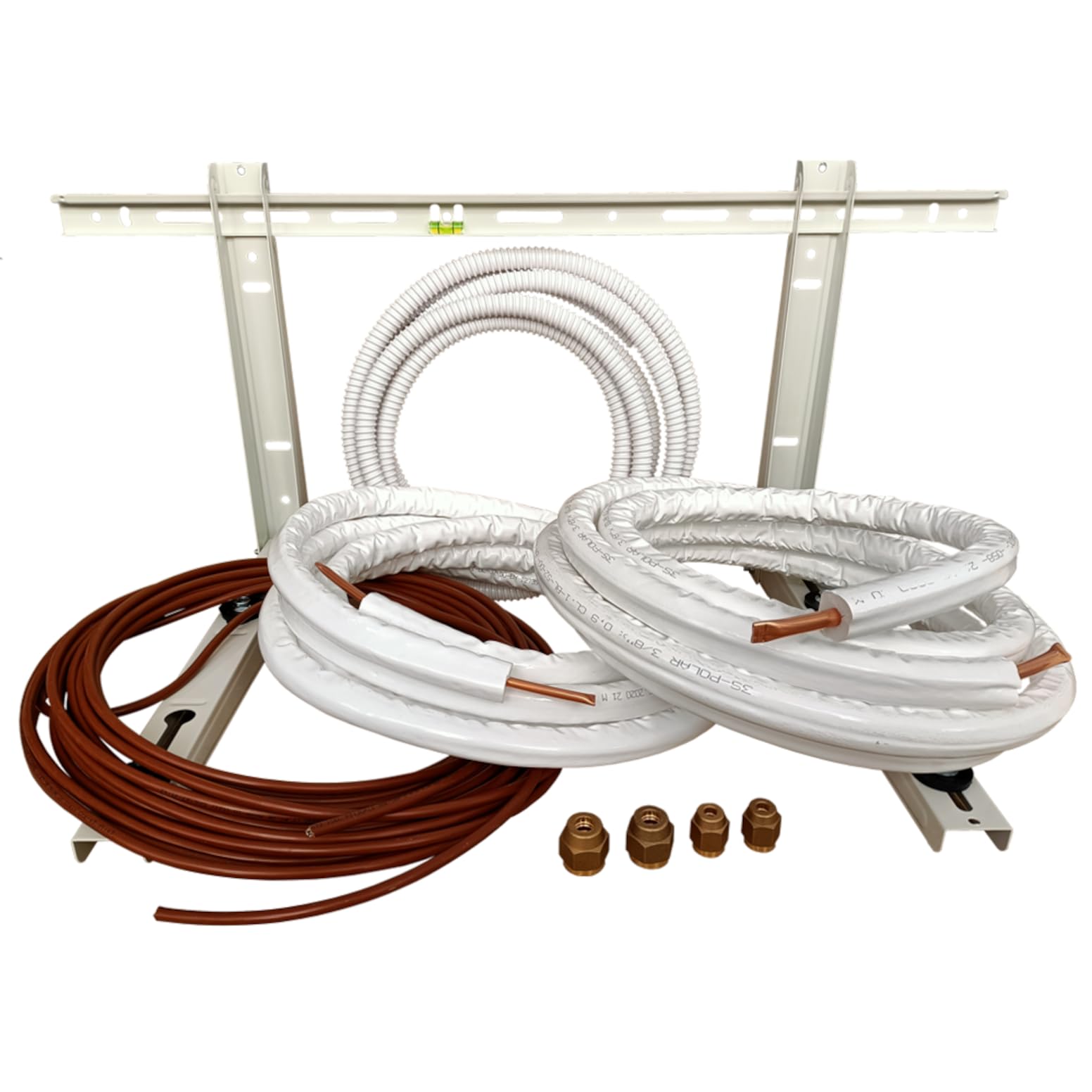 3S SuperSamaStore Kit Installazione Condizionatore Monosplit, Set Montaggio per Impianto Clima Compatibile Green Electric Plus Mono, 10 Mt Rame 1/4" + 3/8" con Staffa a Parete