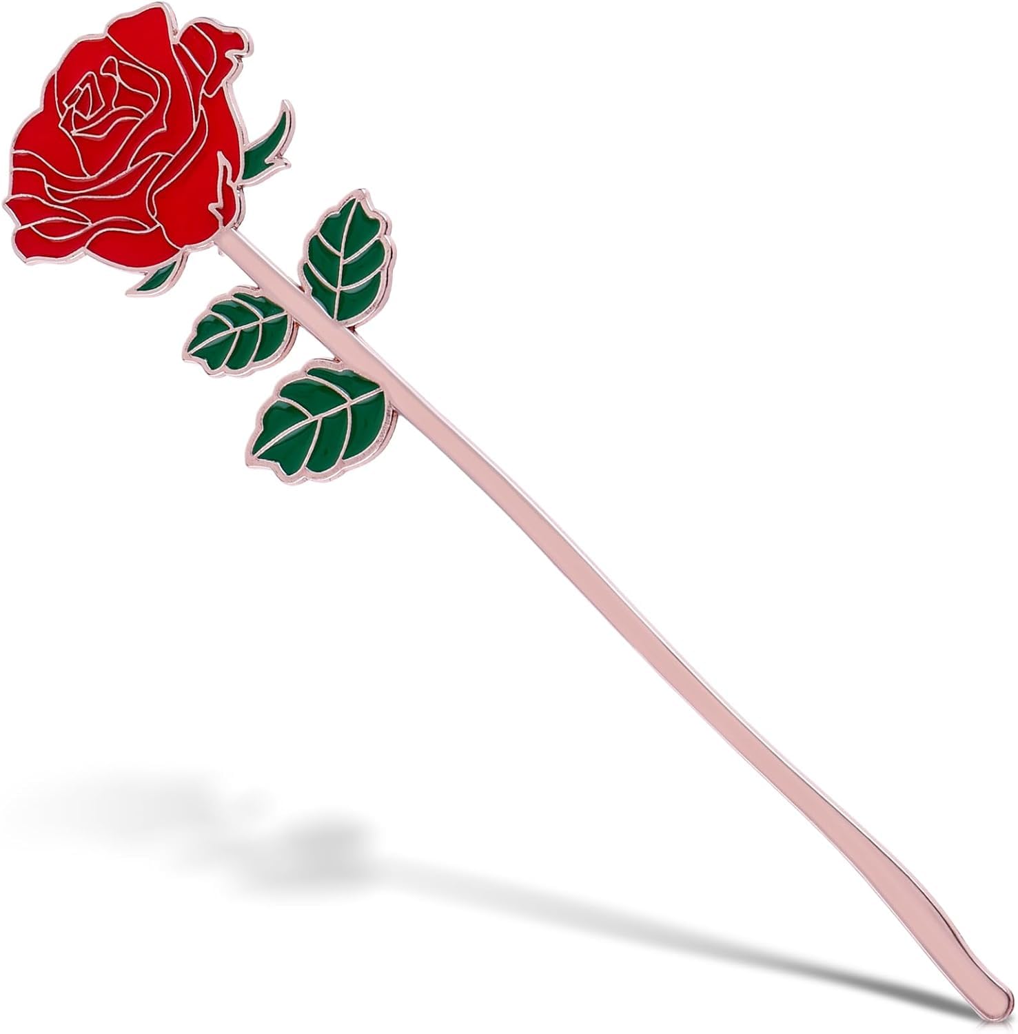 Caravan Enterprise Elegant Rose Bookmark for Books – Unique Gift for Girlfriend, Boyfriend, Students & Readers(Red)