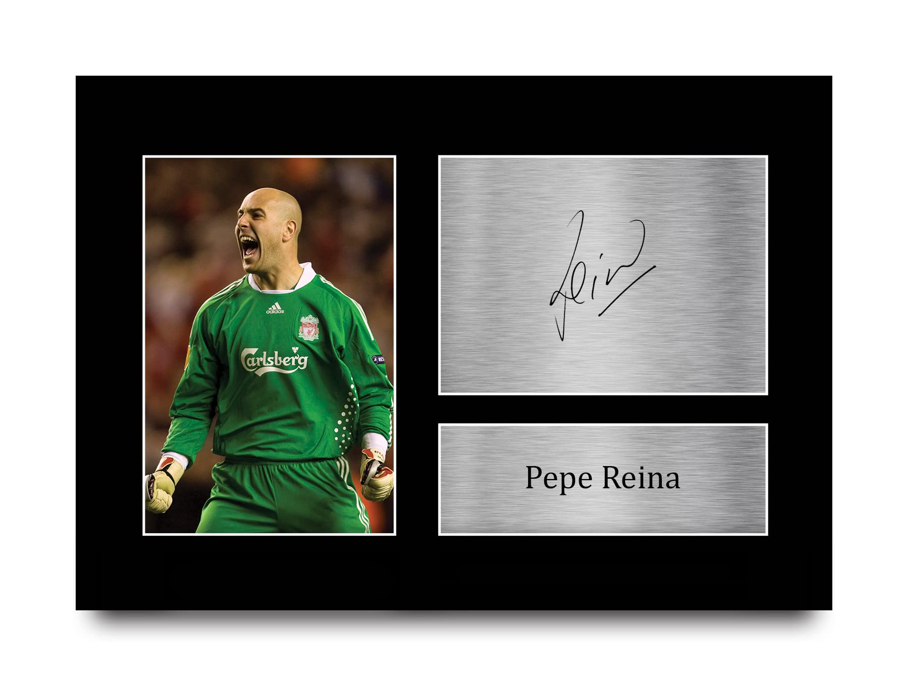 HWC Trading FR A4 Luis Garcia Liverpool Regalos Impresos Imagen De Autógrafo Firmado Para Los Aficionados Al Fútbol Y Partidarios - A4 Framed