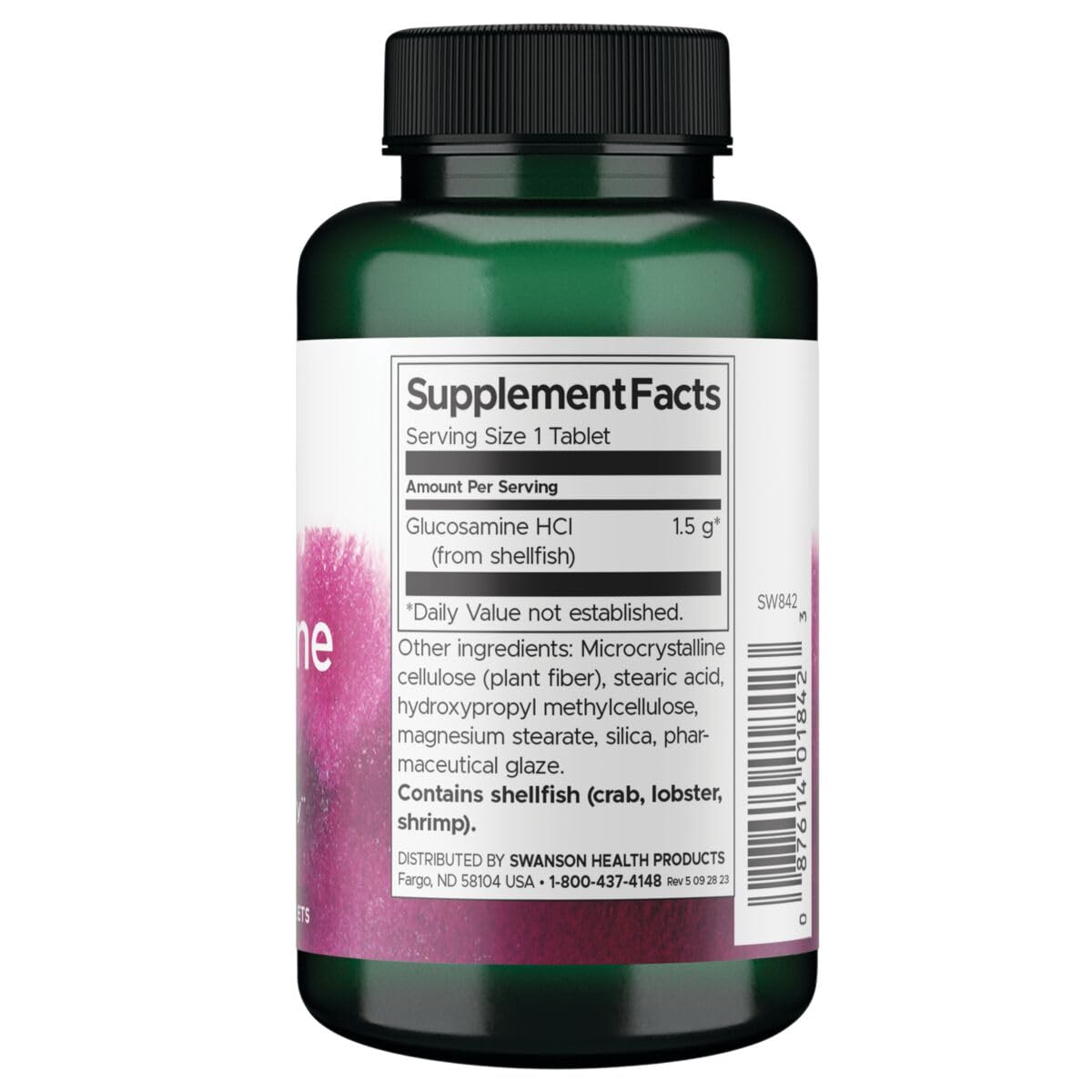 Swanson Glucosamine HCl, 1500mg - 100 tablets