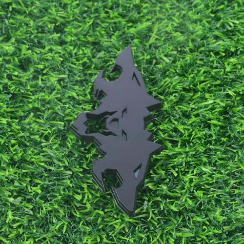 Image of 1x Wolf Emblems 3D Tailgate Side Badges Logo Fit for Tsla Cybertruck Car Truck Motorcycles (Matte Black)