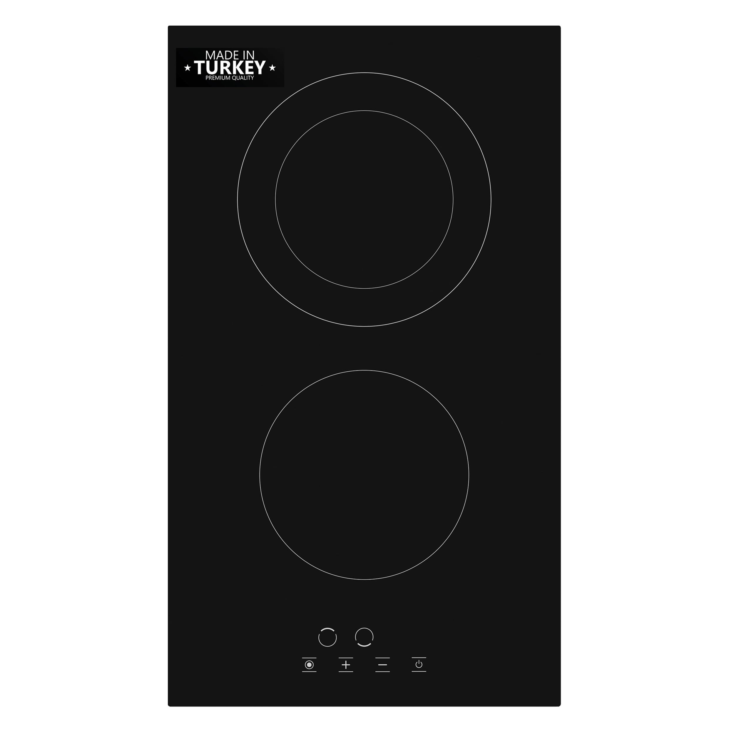 NOBEL Builtin - Hobs Glass Black 30cm VITRO CERAMIC HOB 2 HIGH LIGHT NBI3020V