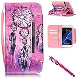 Galaxy S7 Case, Firefish Stand Flip Folio Wallet Cover Shock Resistance Protective Shell with Cards Slots Magnetic Closure for Samsung Galaxy S7-Pinknet