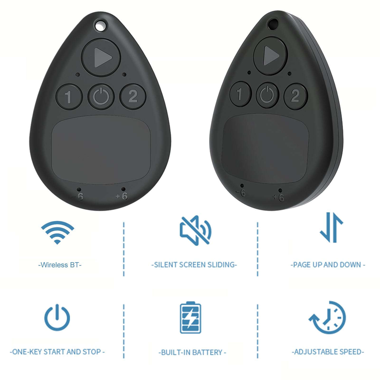 Kit di 5 pulsantiere automatiche wireless con batteria, controllo senza mani, silenzioso e regolabile, per smartphone, perfetto per dirette, giochi e ricompense
