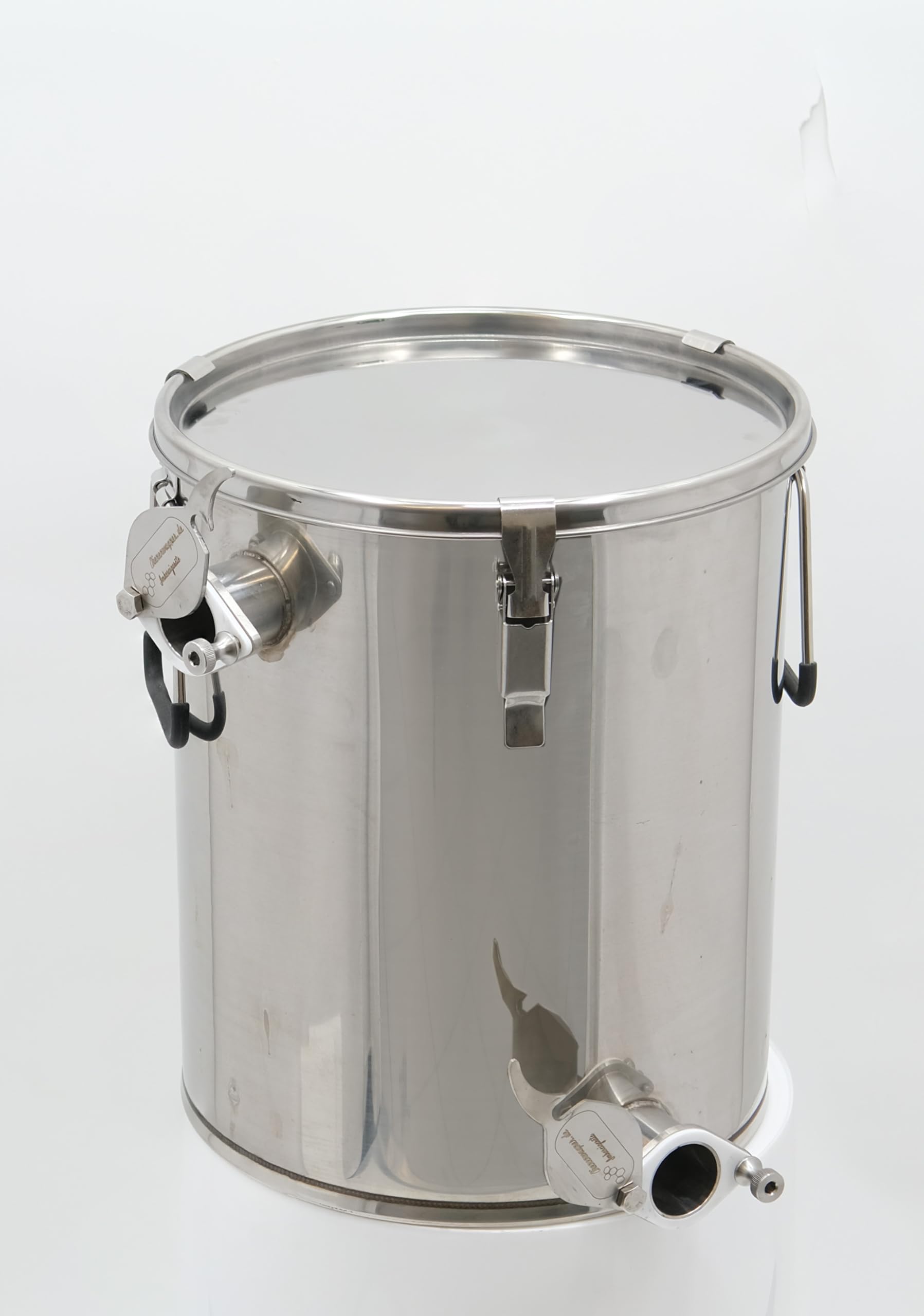 Abfüll und Siebkübel aus Edelstahl Abfüllkübel und Filterkübel 30kg 35Kg mit Horizontalen Sieben