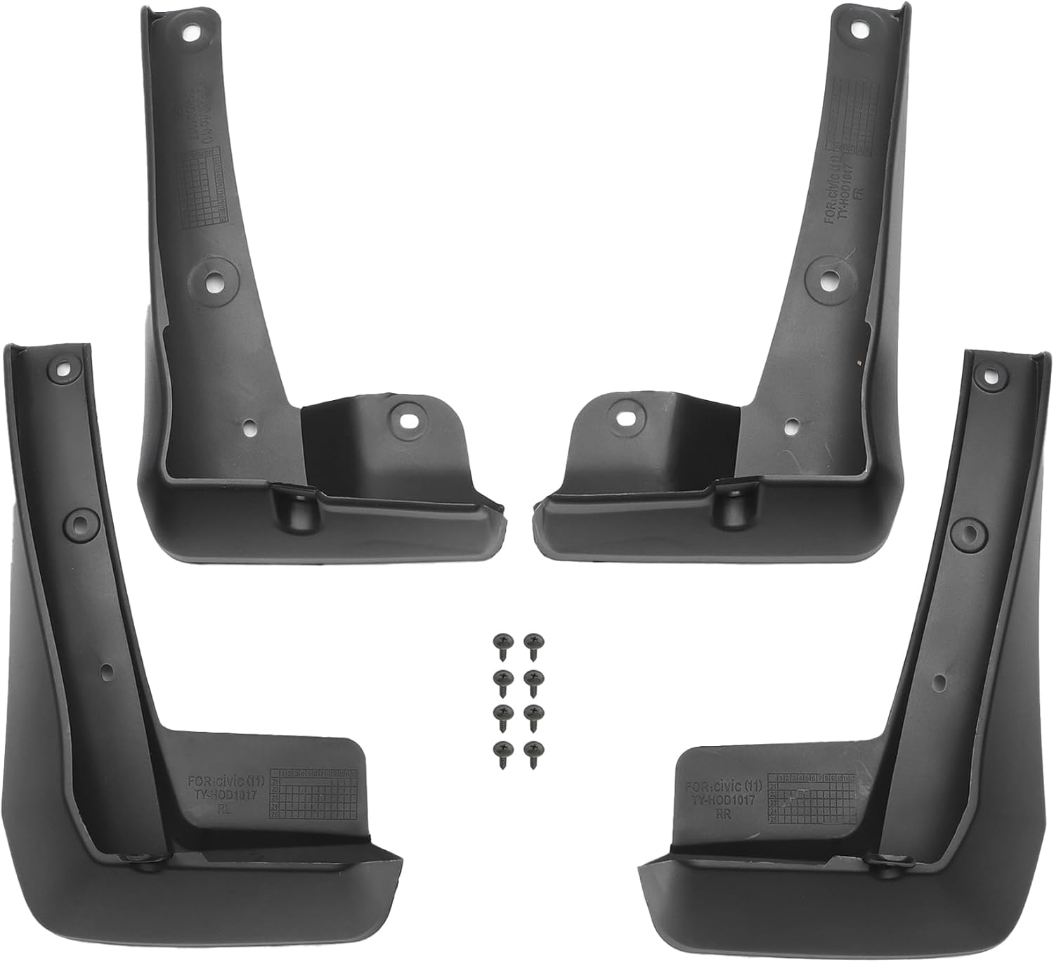 Mud Flap Splash Guard with Mount Accessories Front & Rear Side Mud Guard for Honda Civic (Sedan) 2022 2023 2024 (Set of 4)