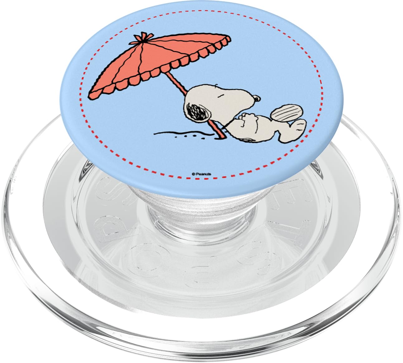 Peanuts - Snoopy Sleeping Under Beach Umbrella PopSockets PopGrip for MagSafe