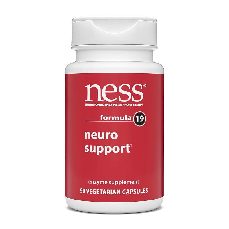 Ness Enzymes Suplemento de multi-enzimas com cálcio, magnésio e enzimas digestivas, 90 cápsulas