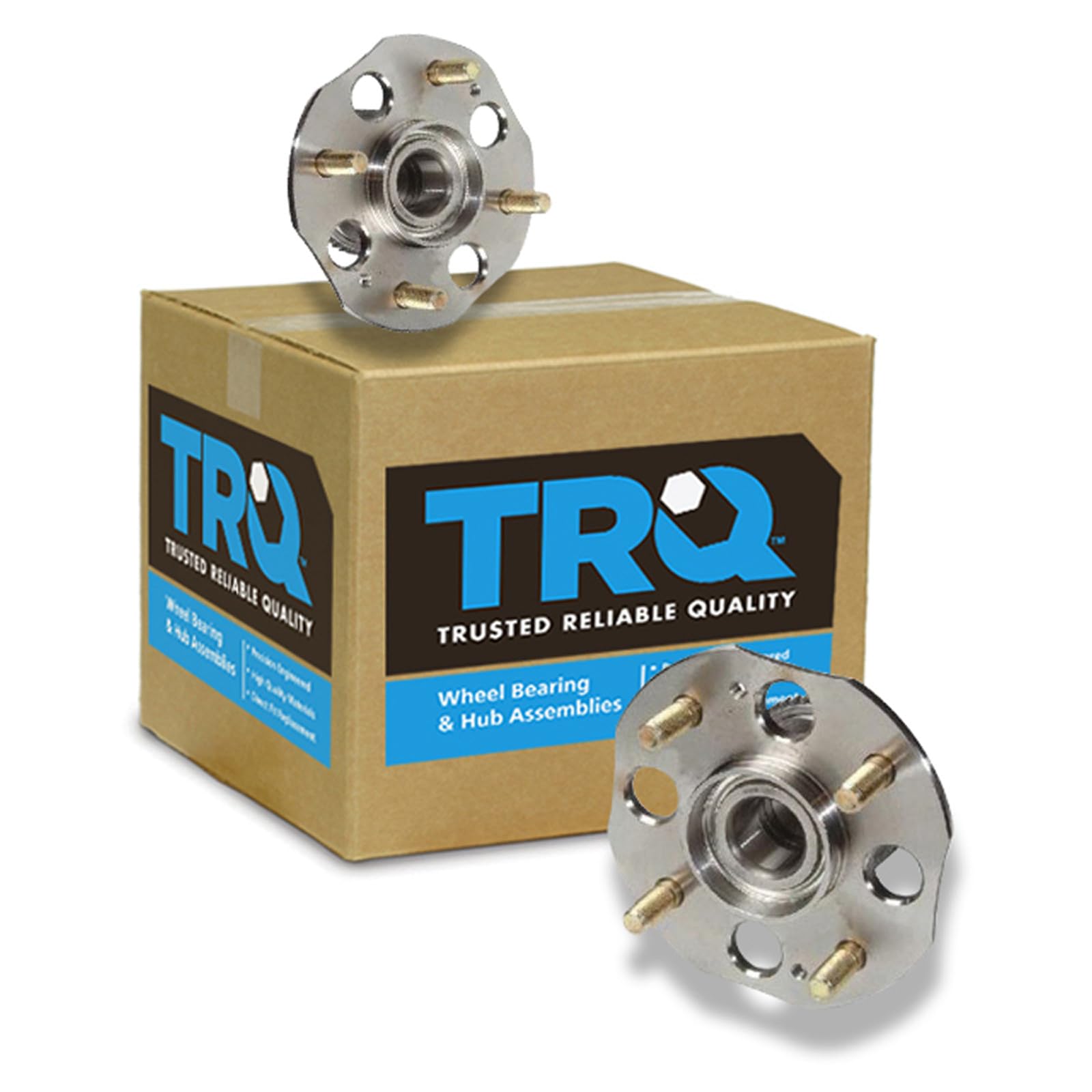 TRQ Rear Left and Right Wheel Bearing and Hub Assembly Set 2 Piece