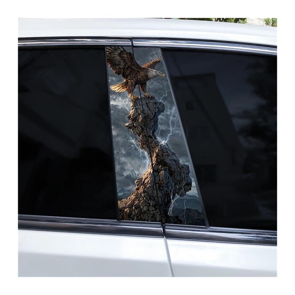 Bertdcx B Eagle Car Pillar Vinyl Sticker Waterproof For Car Center Pillar Decoration Auto Parts(B)