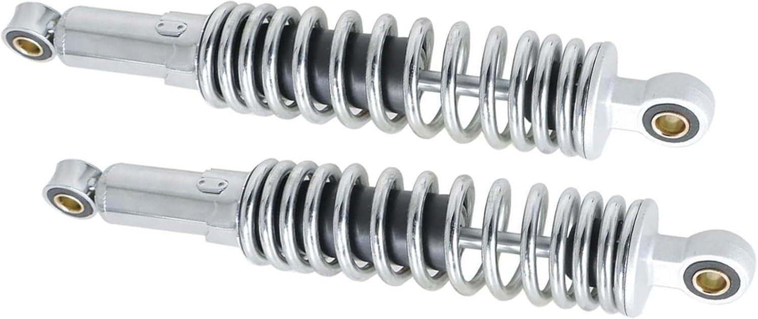 1 Pair 12.5Inch 320mm Universal Motorcycle Rear Shock Absorbers Suspension Replacement for Honda Yamaha Kawasaki Suzuki Dirt Bike ATV Go Kart (White)