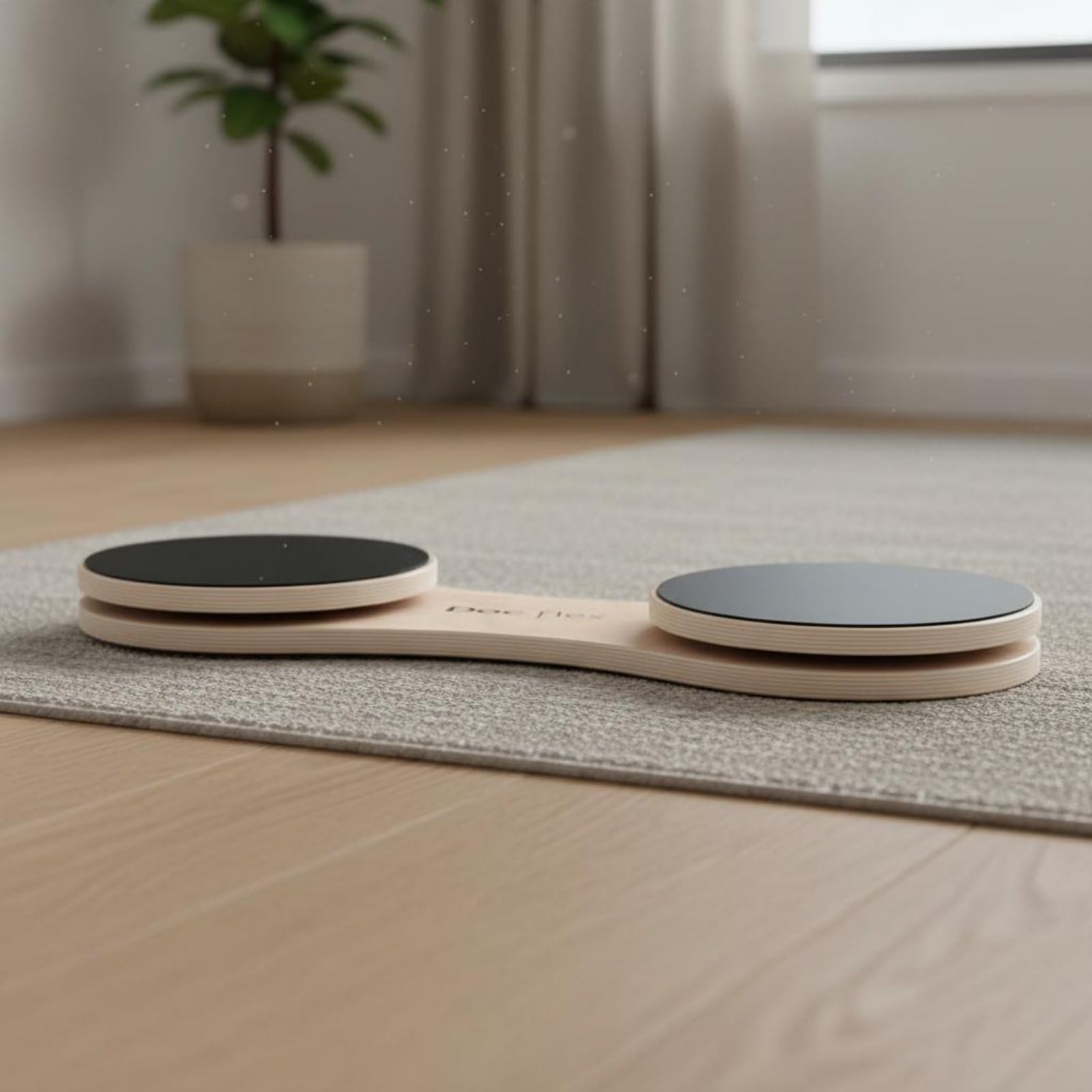 Gralara Training Balance Board Tavola Equilibrio Tennis Piattaforma Bilanciamento Pedana Stabilità Attrezzo Allenamento Legno con Superficie Antiscivolo