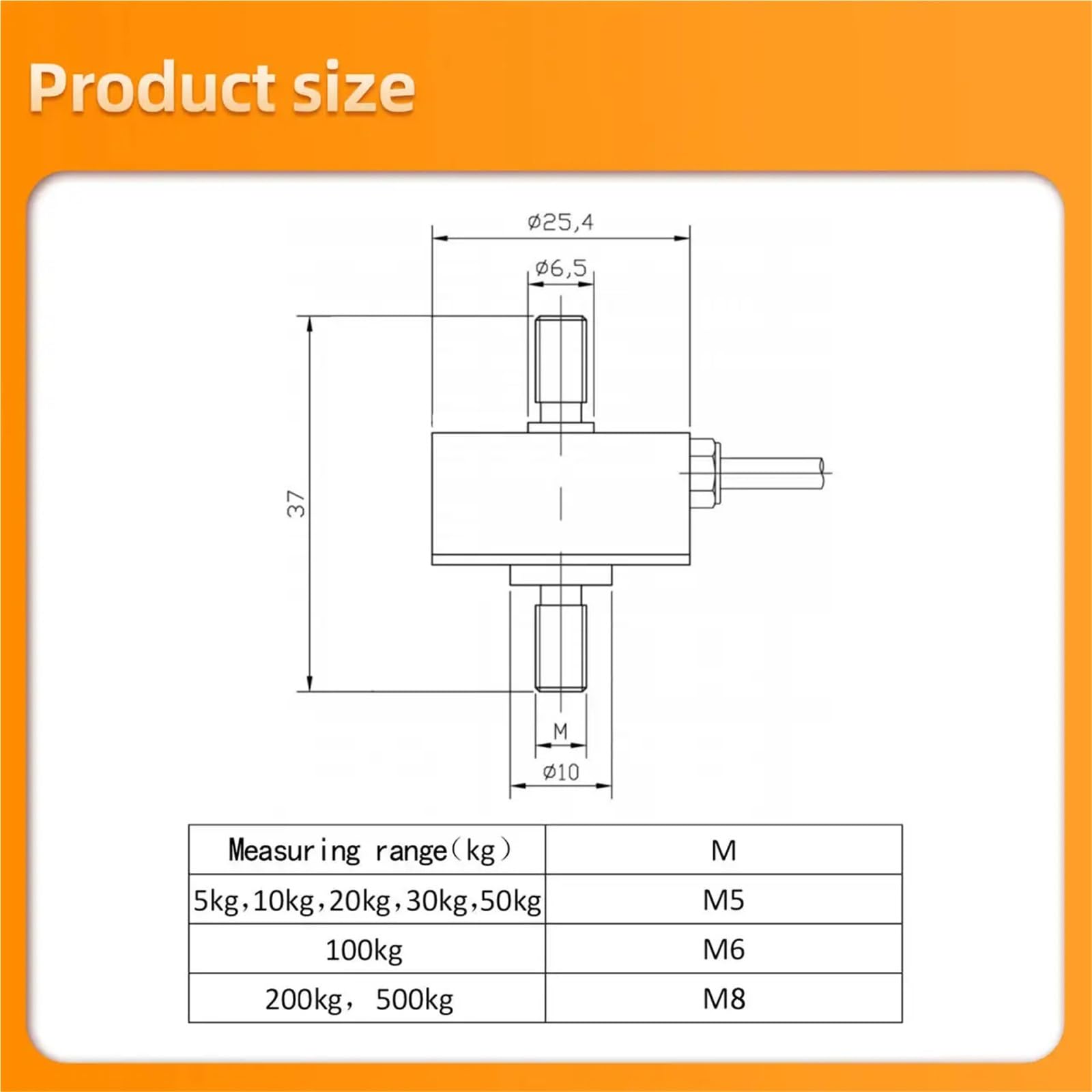 Wägezelle HX711 AD Modul Gewichtssensor Elektronische Waage Industrieprüfung 10 kg 20 30 50 100 1 Stück(RANGE 0-50KG)
