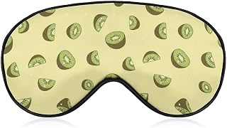 MEIKKO Sleep Mask,Blackout Eye Mask for Sleeping,Kiwi Slices Yellow Night Blindfold for Men Women
