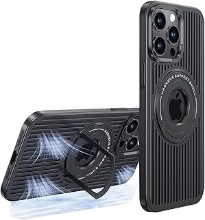 جراب للهاتف من Next Store مع حامل إصبع مغناطيسي يدعم الشحن المغناطيسي متوافق مع هاتف iPhone 14 حافظة مرنه من السيليكون تحمي هاتفك من الخدوش والصدمات (أسود)