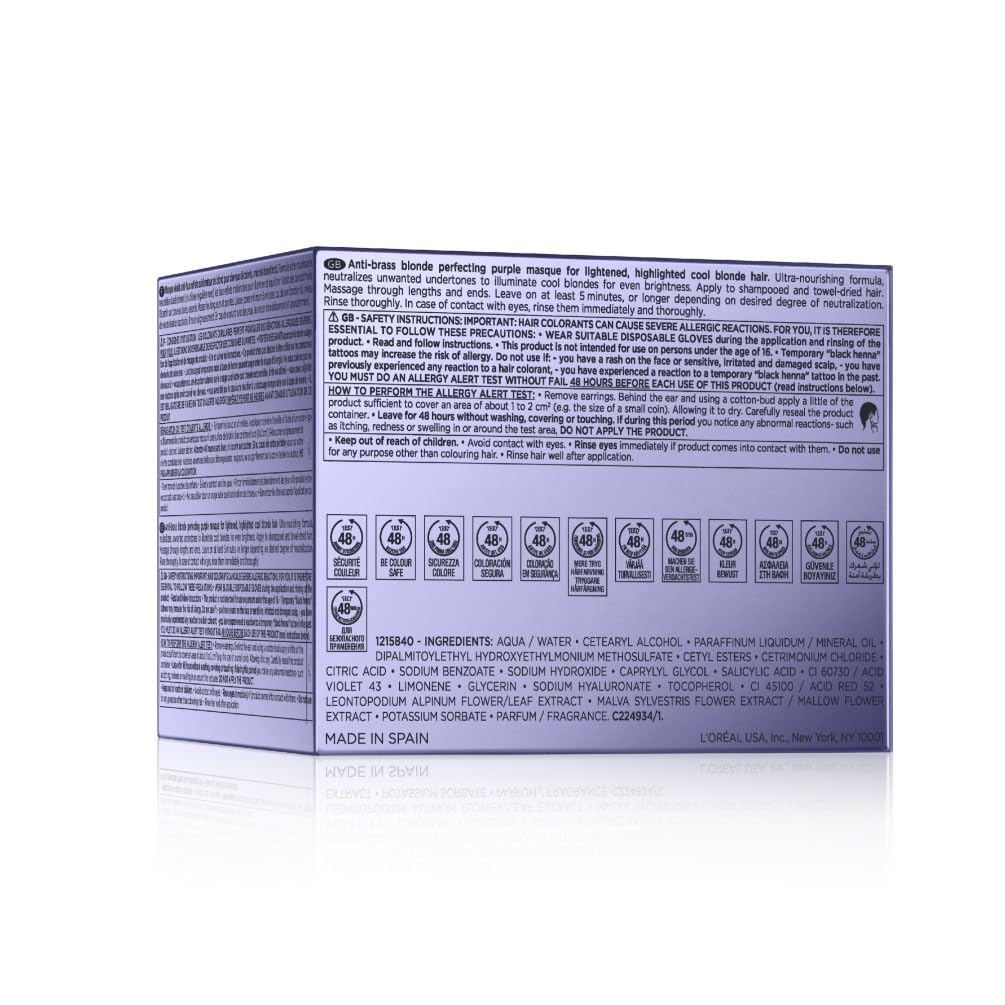 Kérastase, Blond Absolu, Maschera Neutralizzante Anti-Riflessi Ultra-Violet, Per Capelli Biondi Tinti & Decolorati, Con Acido Ialuronico, Ultra-Violet, 200 ml