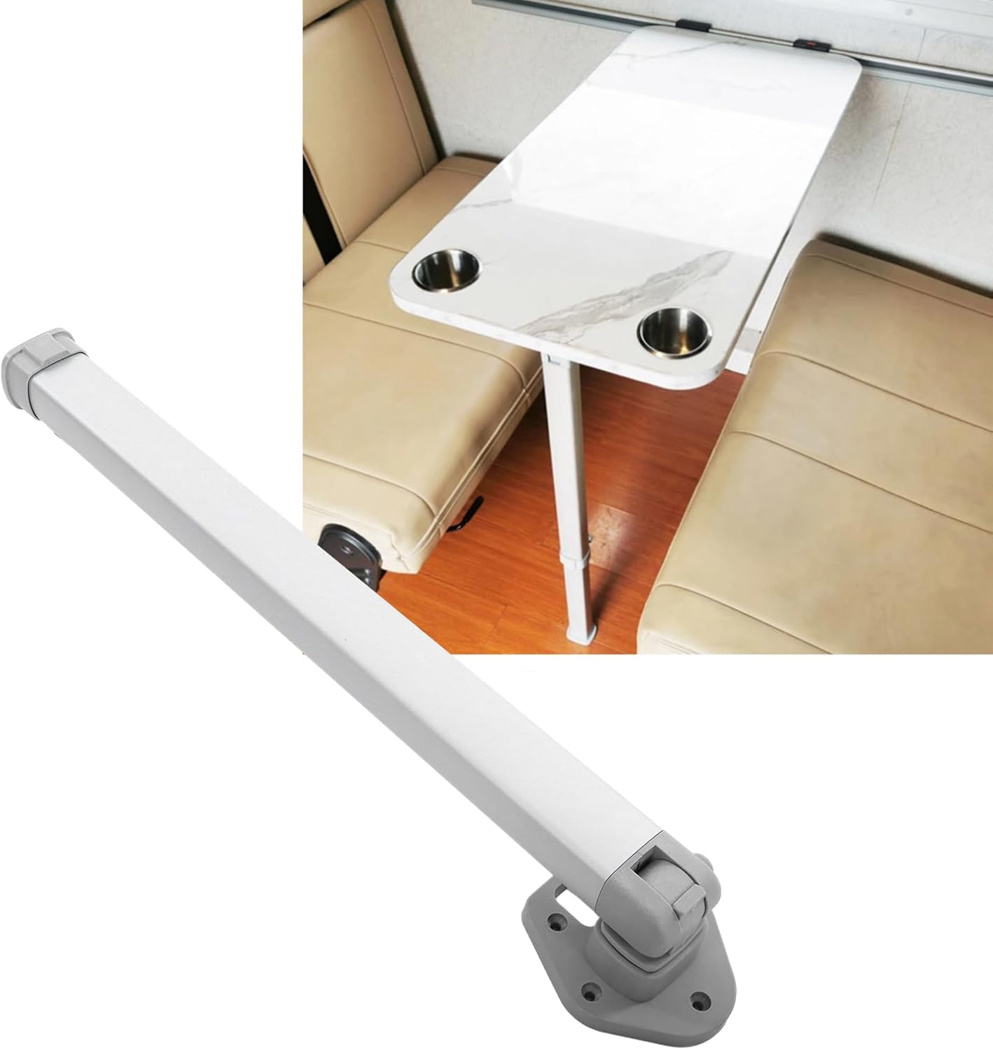 DAUERHAFT Folding Table Legs 510-760mm Aluminum Alloy Telescopic Table Legs for RV Caravan Boat Yacht Space Saving Desk Legs