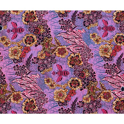 Tela Púrpura De Los Puntos De Las Flor Del Algod... – Grandado