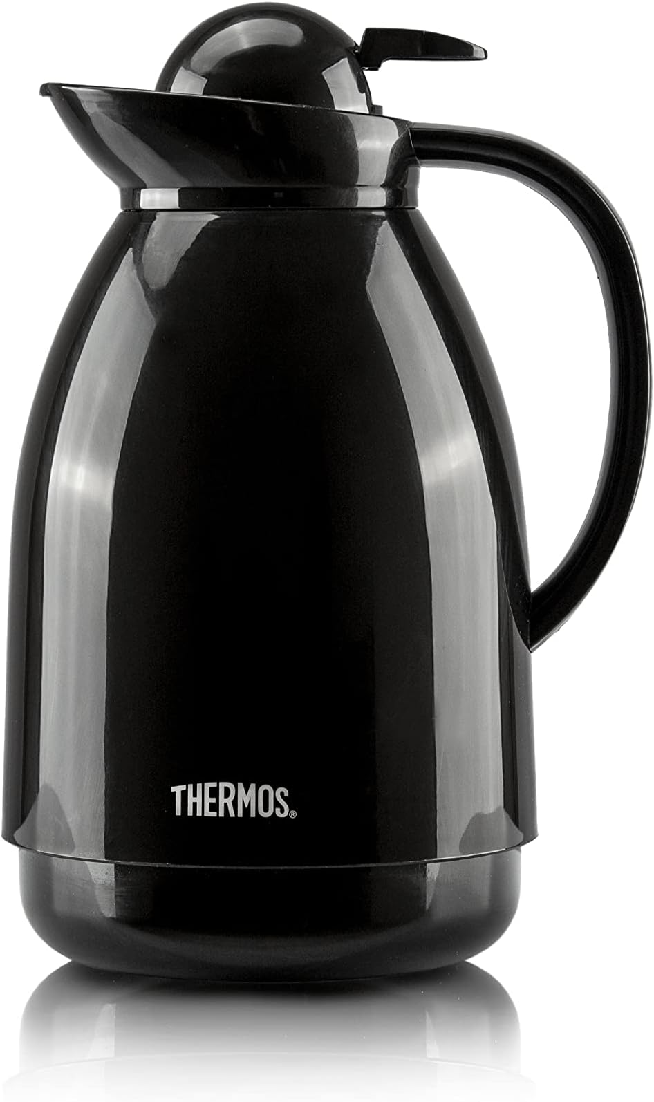 Thermos Glass Vacuum Insulated Carafe 1.5Ltr Black Patio-150 077579-E