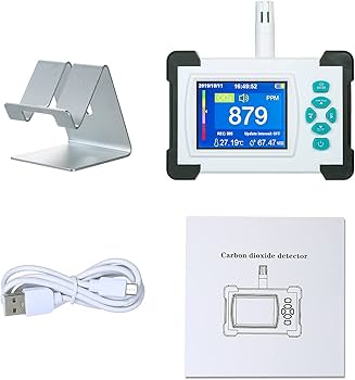 Amazon.co.jp: KKnoon 二酸化炭素濃度測定器 保管ケース付き アラーム