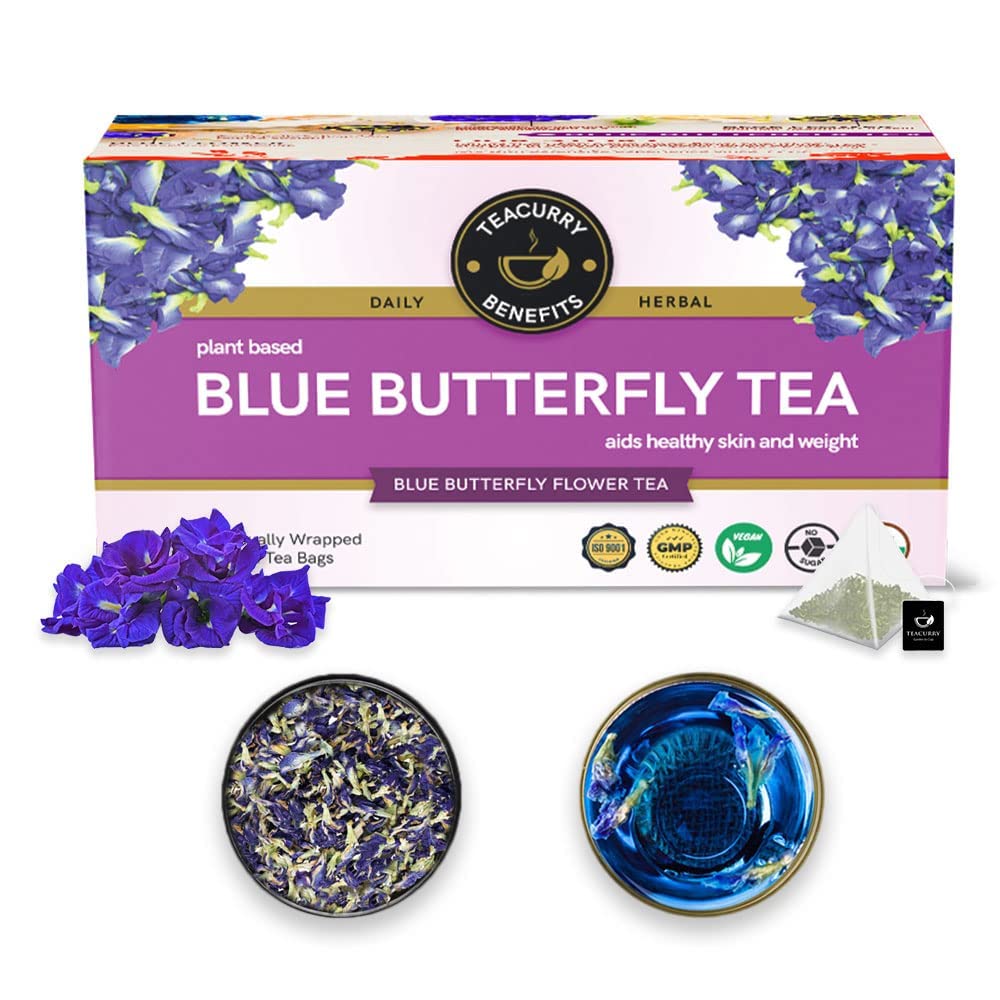 TEACURRY Blue Butterfly Tea (30 Te Bags) - Helps in Skin Glow, Hair Growth, Eyesight, Mood Enhance (B0C28K7LM4) Amazon Price History, Amazon Price Tracker