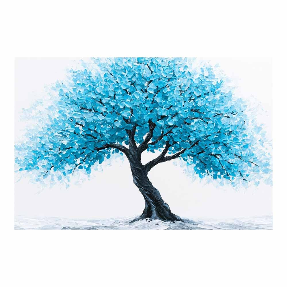 XENIOU Tree Of Life Green Golden Tree canvas painting wall art, Living Room Bedroom Hallway Stairs Decoration.(Multicolor)-80x120cm Unframed