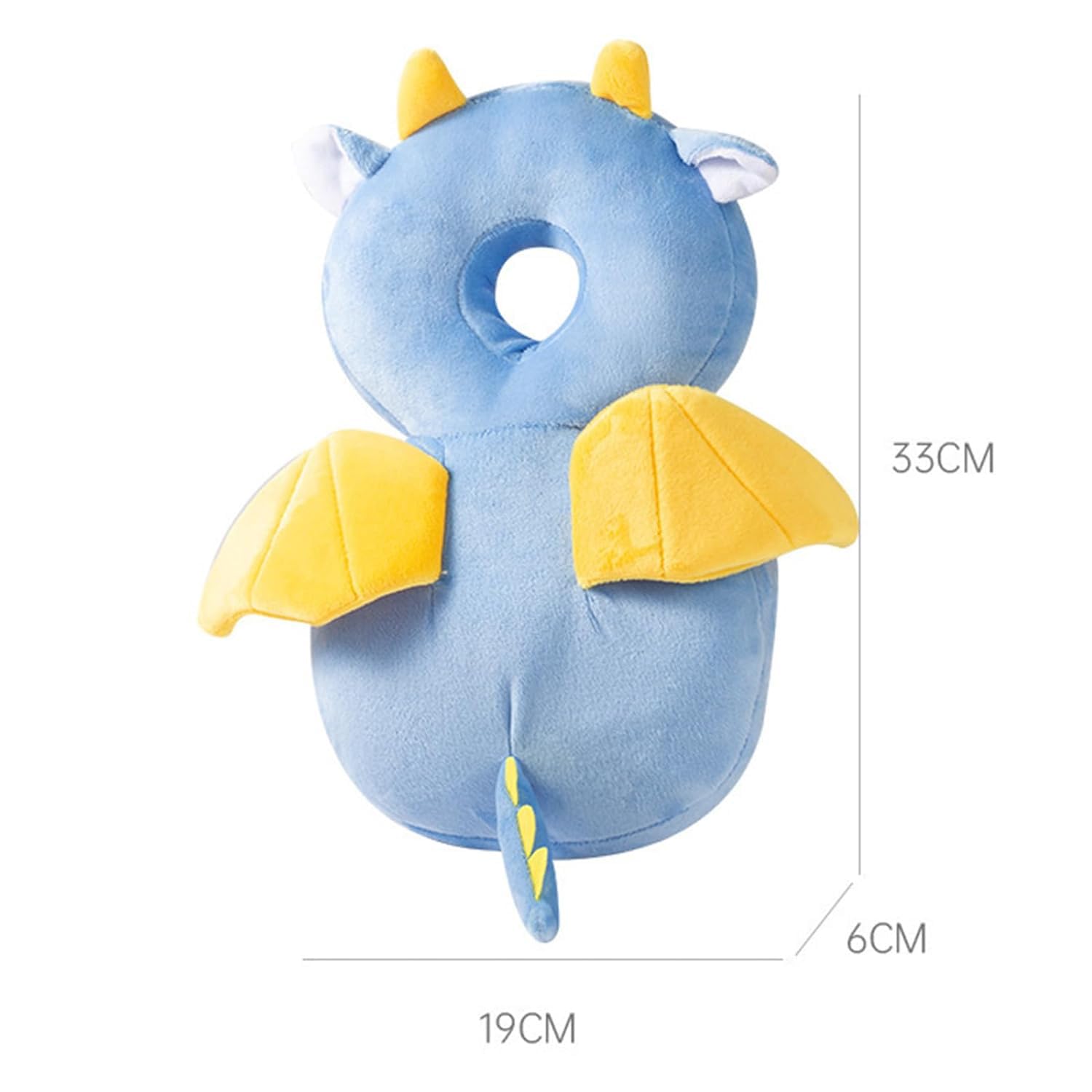 NME COLLECTION Head Protector Cushion Plush Soft Toy Early Learning Toy Fall Protection Helmet Baby Head Protector Child Adjustable Shoulder Strap (Head Protector),Skyblue. - Image 2 thumbnail