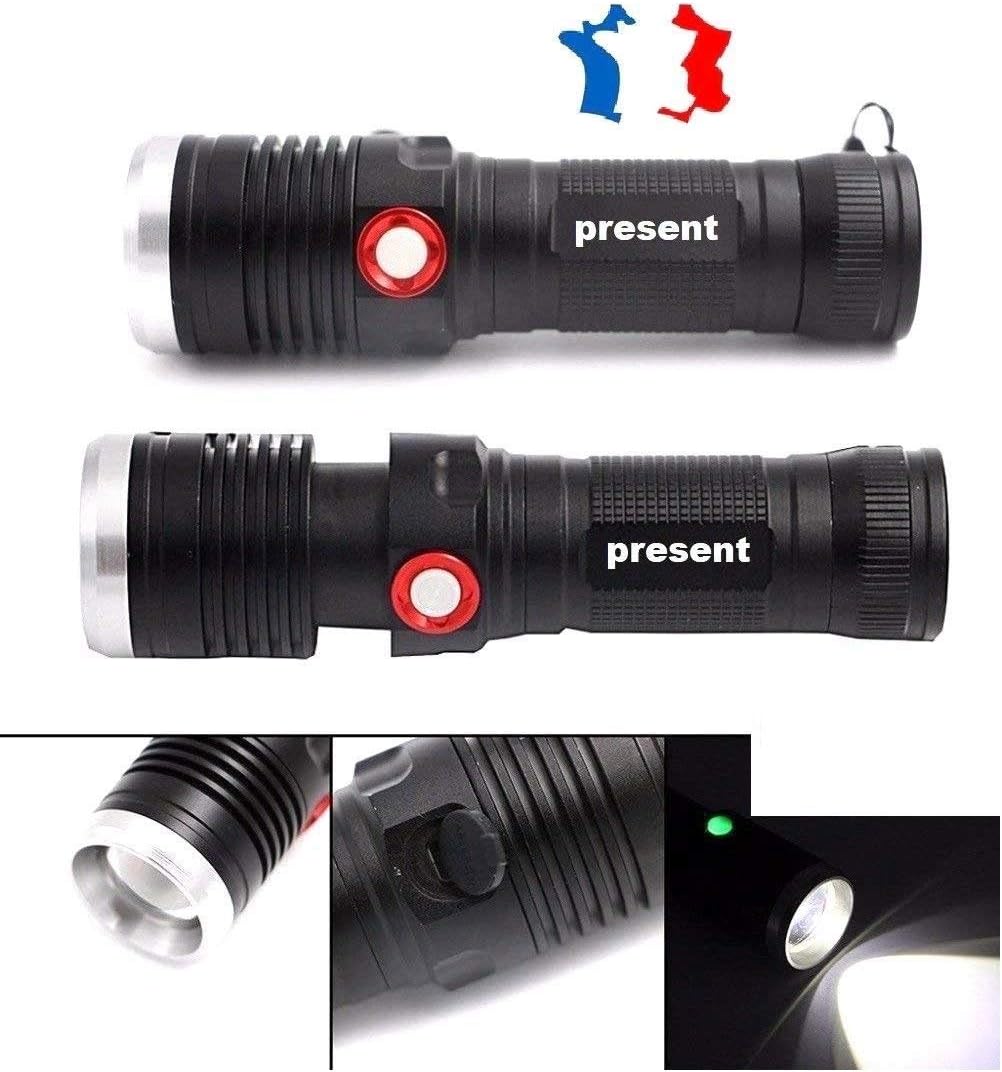 Very Powerful New Generation 4 Mode LED Torch Lighting Distance: About 75 m USB Rechargeable Cord/1 x 18650 Battery NK
