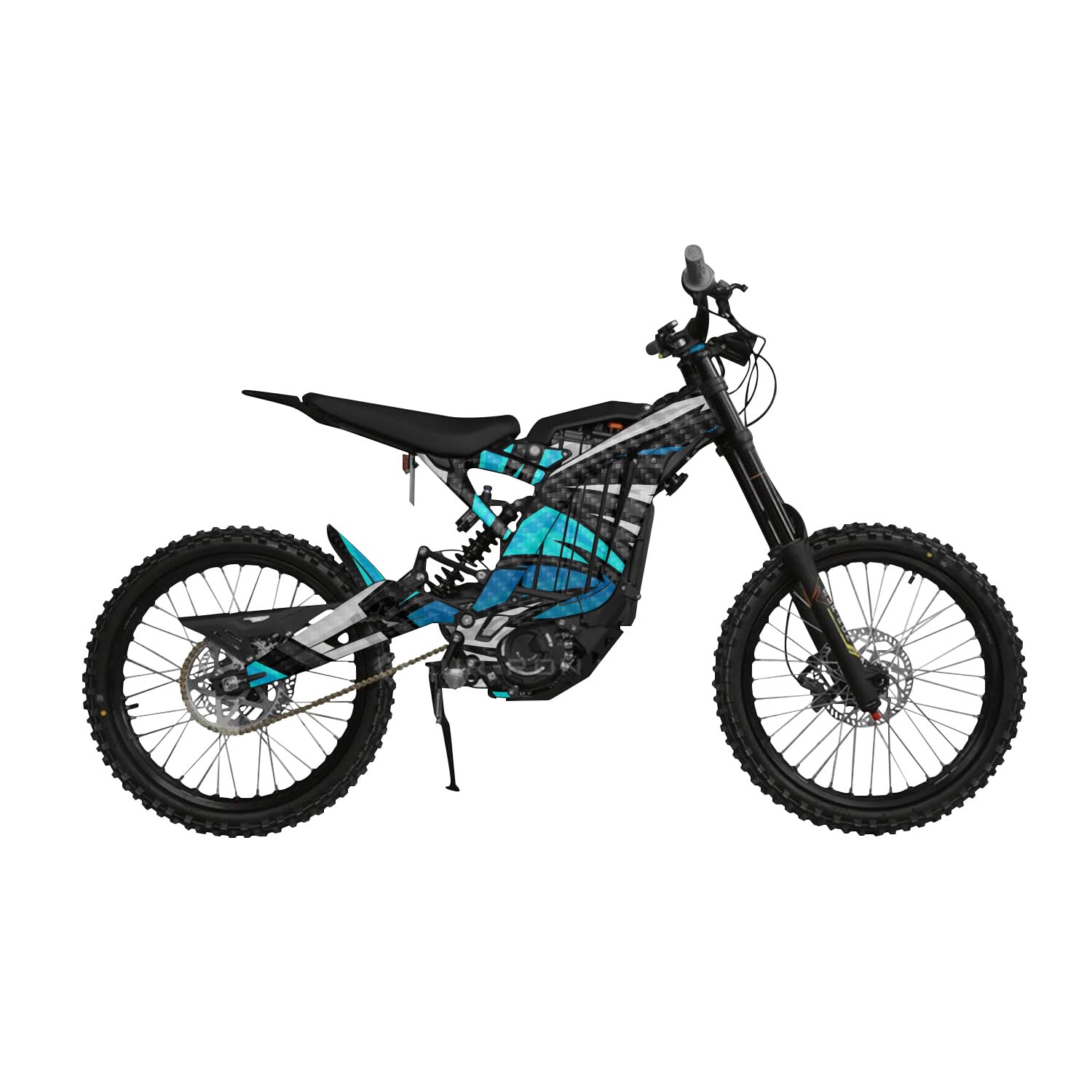 Carbon Fiber Surron Light Bee Graphics Kit Wrap - Tribal Cyclone - Sur-Ron Skin - Premium 3M Vinyl Protective Wrap Decal Cover - Easy to Apply | Crafted in The USA by MightySkins
