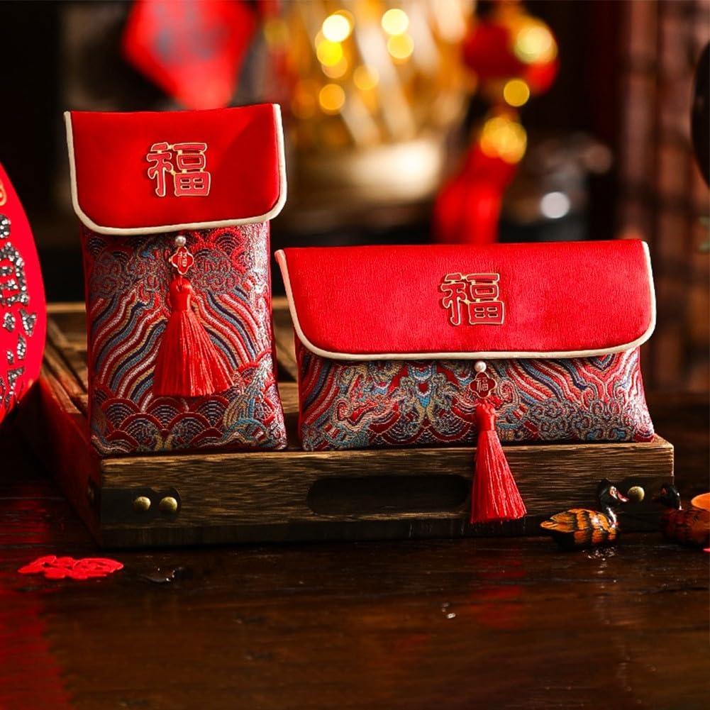 Buste Rosse di Seta Cinese Hong Bao per Capodanno Lunare Festa di Primavera