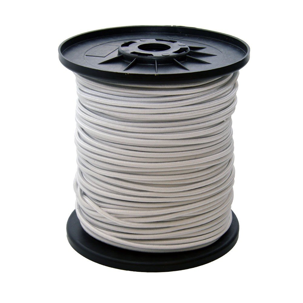 Corde élastique/tendeur - Blanc 8 mm Longueur 30 m Corde à bâche