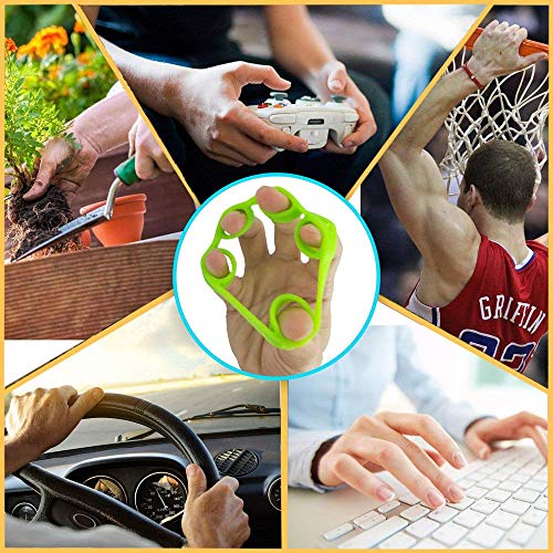 Fortalecedor de preensão de mão, exercitador de dedo, treinador de força de preensão (6 PCS), novo m