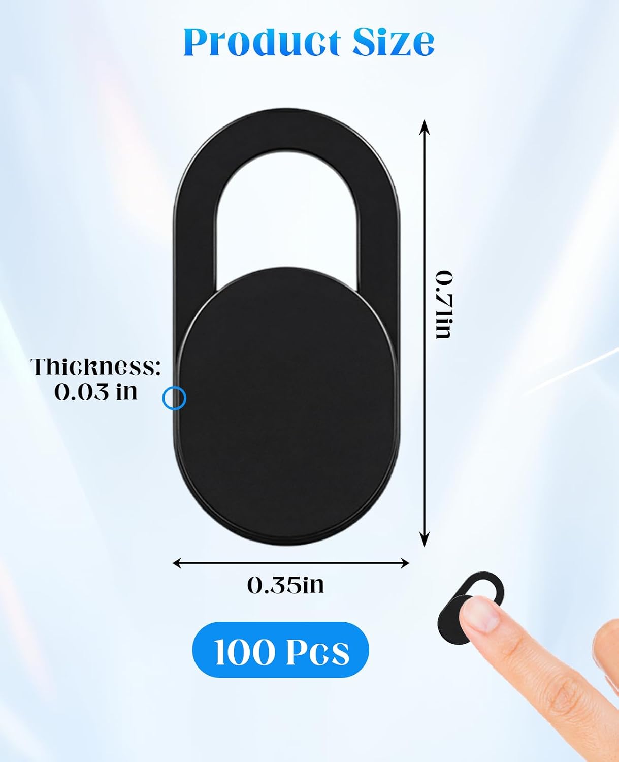 100pcs Laptop Camera Cover Slide, 0.03" Ultra-Thin Webcam Cover Slide, Cell Phone Camera Cover, Universal Laptop Front Camera Privacy Cover