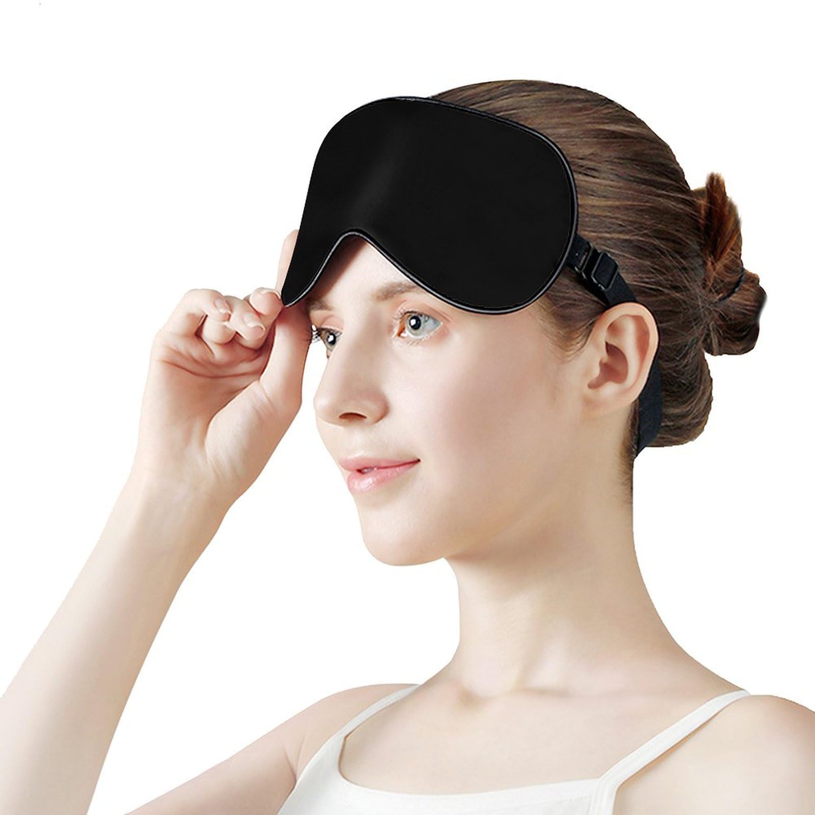 Custom Sleep Eye Mask Personalized Men Women Blindfold Design Your Own Photo Text Logo Adjustable Strap Soft Eyeshade