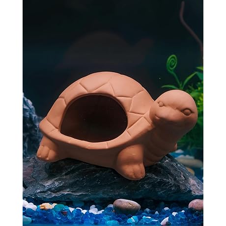 Ornate Turtle Haven: Adorn Your Aquarium with Ceramic Masterpiece