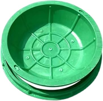 QWEASDF Lawn Ornaments Well Cover, Round Manhole Cover for Grass, Removable Hidden Sewage Basin Cover/Inspection Covers, Embedded Septic Tank Risers and Lids,with FrameA60*60CM/23.6 * 23.6IN