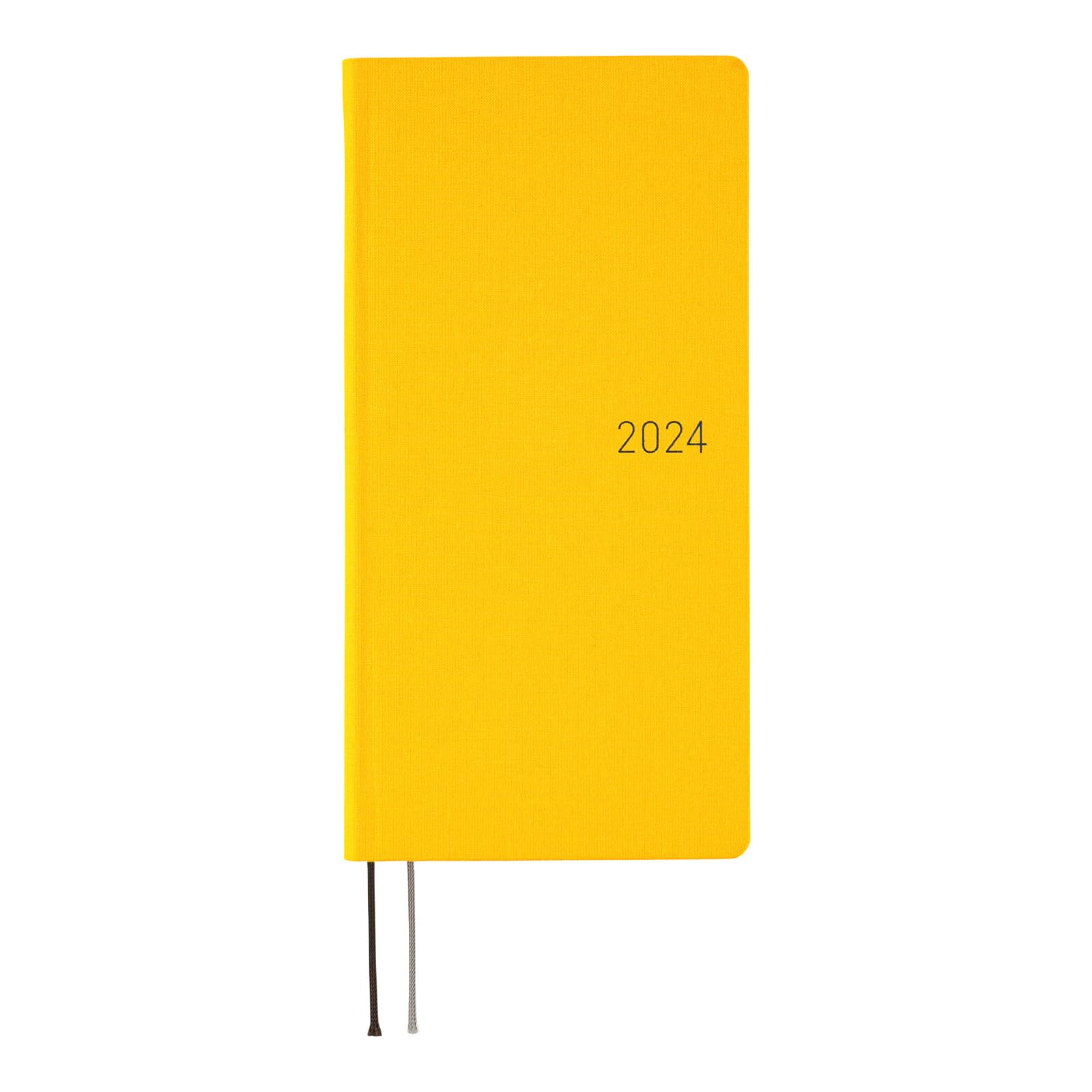 HOBONICHITecho 2024 Weeks [Japanese/Weekly Monthly Planner/Tall and Slim Size/April Start] Colors: Poppin' Yellow