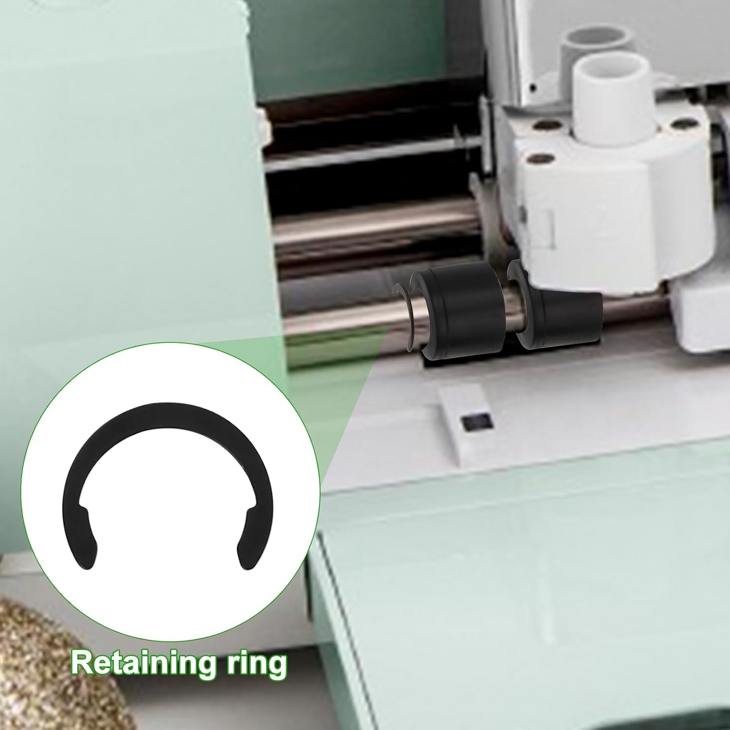 16pcs Retaining Clip Rings Compatible with Cricut Maker/Explore Air, Rubber Roller Replacement Parts Rubber Roller Resolution for Cricut Maker/Explore Air