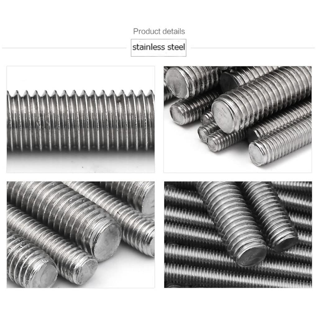 Varillas Roscadas QUARKZMAN - Acero Inoxidable 304 (M6x350mm, 3 Unidades)