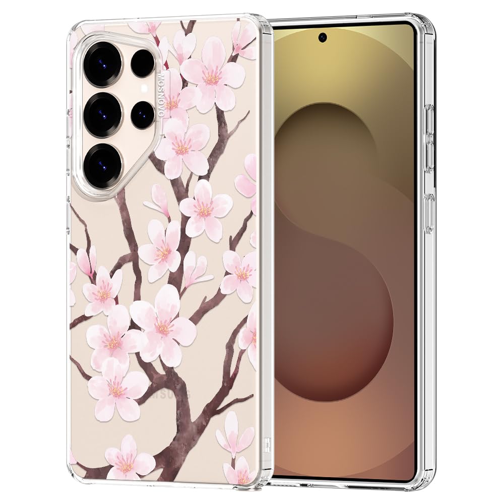 MOSNOVO Case for Samsung Galaxy S25 Ultra, [Buffertech 6.6ft Military-Grade Drop Protection] [Anti Peel Off Tech] Clear TPU Bumper Phone Case Cover