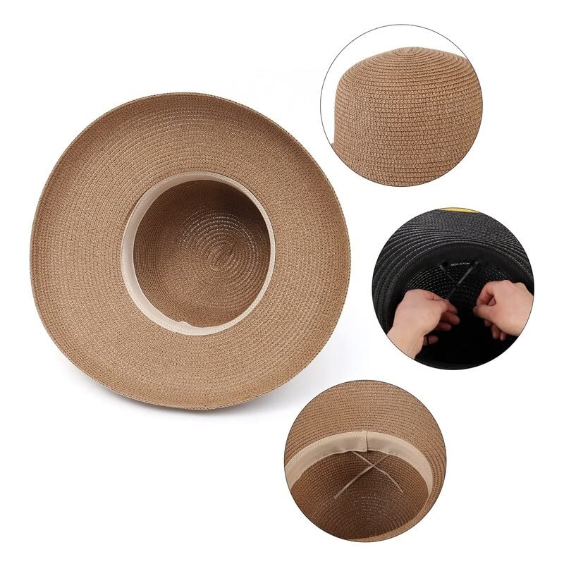 Sombrero de paja vintage Hepburn para mujer miniatura 4