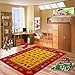 Mybecca ABC Fun Kids Rugs Playtime Alphabet Train Area Rug, 5