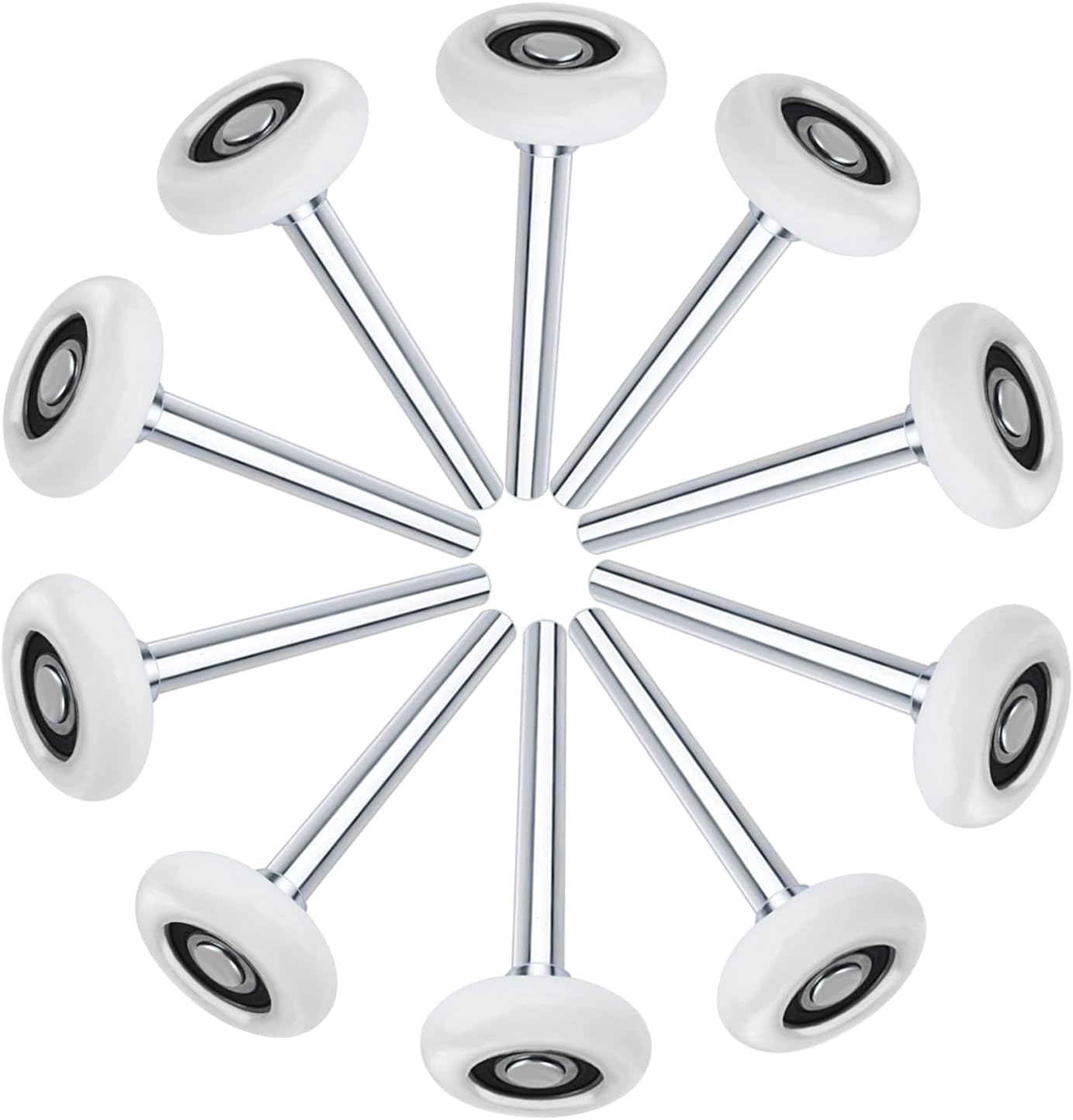 XiKe 12 Pack Blue 2" Nylon Garage Door Roller 7" Stem