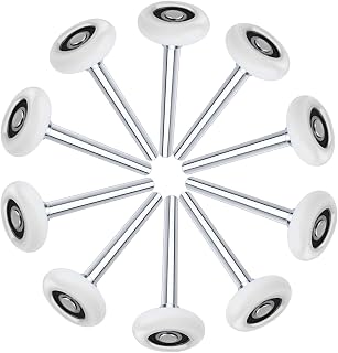 EWONICE 10 Pack Nylon Garage Door Roller, 4" Stems / 2" Inch Ultra-Quiet Rollers, 6200RS Double Seals Precision Bearings, Durable and High Load (White)