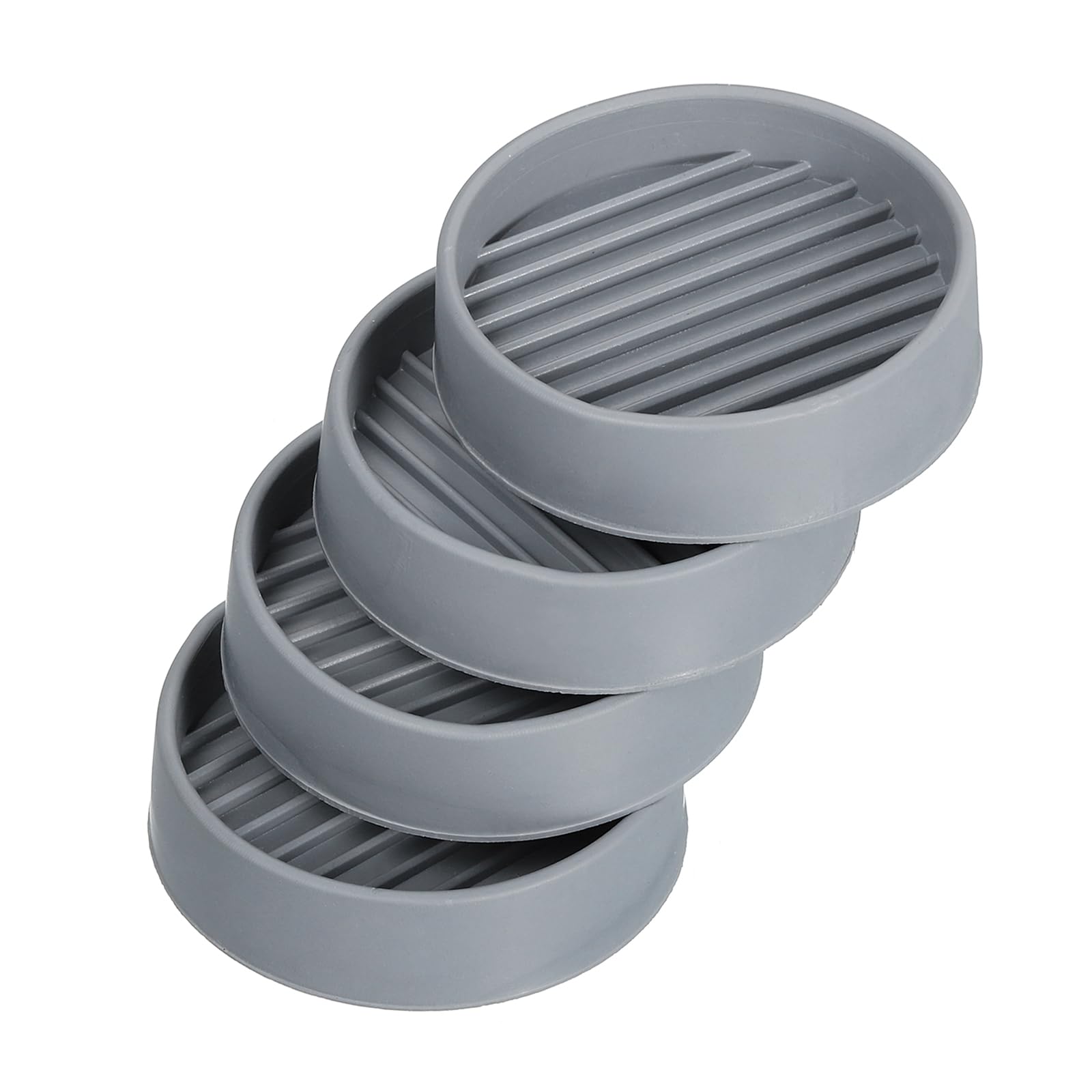 sourcing map Silla Patas Suelo Protectores, 4uds 2" - Goma Redondas Antideslizantes Muebles Almohadillas, para Madera Duros Pisos, Sofá, Cama Tapón (Gris)