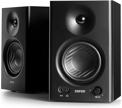 Edifier Official StoreEdifier MR4 Studio Monitor Speaker Maximum Output 42W 2ch Built-in Amp TRS Balanced/RCA/AUX Input Bookshelf Speaker Active Near-Field Monitor Speaker for Studio/Composition