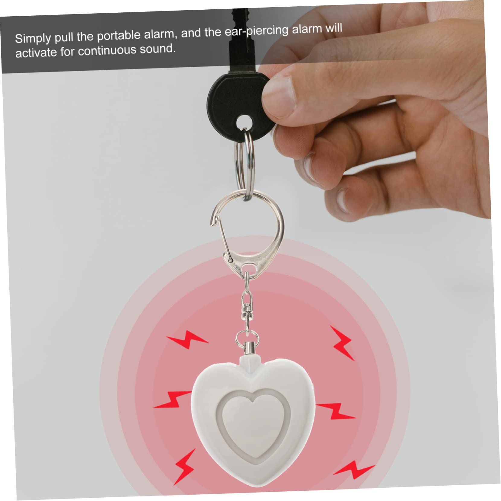 UKCOCO 5 Piezas Sirena Anti led Lights lamparas led Alarma de Seguridad para Mujeres Llavero de Alarma Personal Llavero de Seguridad para Mujer Bolsillo Equipo Dorrés Despertador